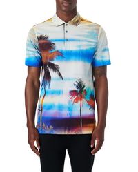Bugatchi - Hendrix Digital Palm Tree Print Cotton Polo - Lyst
