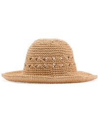 Mango - Openwork Straw Sun Hat - Lyst