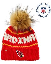Lele Sadoughi - Cardinals Nfl Beanie With Faux Fur Pom - Lyst