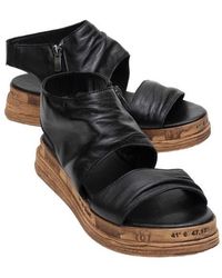 Forever & Always Shoes - Lunas Leather Side-Zip Flat Heel Sandal - Lyst