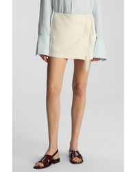 A.L.C. - A. L.c. Kelley Linen Blend Wrap Miniskirt - Lyst