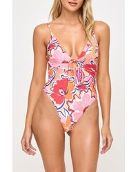 LSPACE - Piper Classic Keyhole One-Piece Swimsuit - Lyst