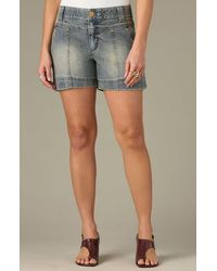 Wit & Wisdom - V-Yoke High Waist Denim Shorts - Lyst