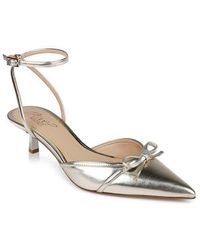 Badgley Mischka - Talasia Ankle Strap Pointed Toe Kitten Heel Pump - Lyst