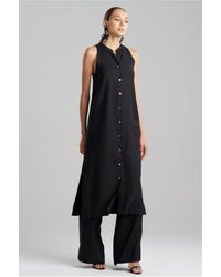 Natori - Cotton Silk Twill Sleeveless Tunic - Lyst
