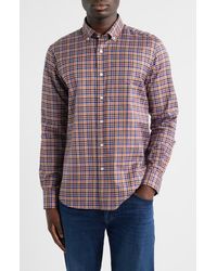 Scott Barber - Check Prep Cotton Twill Button-Down Shirt - Lyst