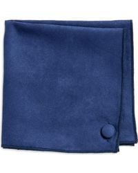 CLIFTON WILSON - Solid Sueded Cotton Pocket Square - Lyst