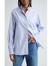 Saks Potts - William Stripe Cotton Button-down Shirt - Lyst