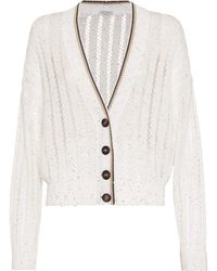 Brunello Cucinelli - Dazzling Cardigan - Lyst