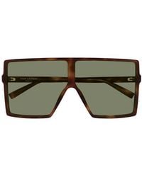 Saint Laurent - 63Mm Oversize Flat Top Sunglasses - Lyst
