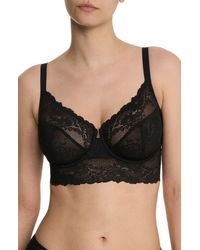 Natori - Heavenly Full Coverage Longline Lace Underwire Bra - Lyst