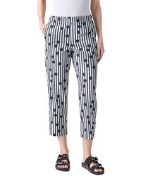Akris Punto - Farrell Cuffed Polka Dot Stripe Cotton Poplin Crop Pants - Lyst