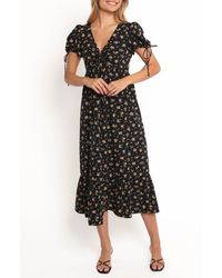 Petal & Pup Pierre Floral Long Sleeve Lace Midi Dress | Lyst Petal & Pup Pierre Floral Long Sleeve Lace Midi Dress | Lyst