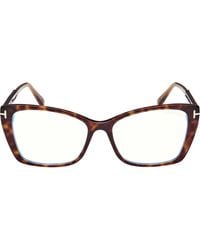 Tom Ford - 55Mm Butterfly Light Blocking Optical Glasses - Lyst