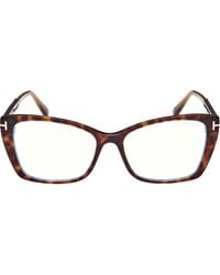 Tom Ford - 55Mm Butterfly Light Blocking Optical Glasses - Lyst