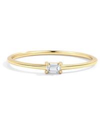 Mint & Lily - Dainty Baguette Cubic Zirconia Stacking Ring - Lyst