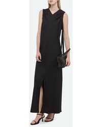 Helmut Lang - Ruched Sleeveless Maxi Dress - Lyst