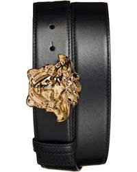 Versace - Medusa Head Leather Belt - Lyst