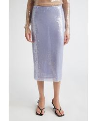 Monse - Sheer Sequin Pencil Skirt - Lyst