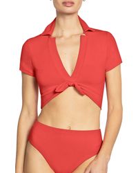 Robin Piccone - Ava Shirt Bikini Top - Lyst