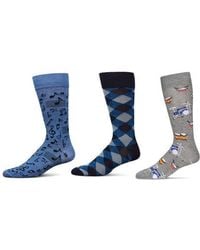 Memoi - Hobby Assorted 3-Pack Crew Socks - Lyst