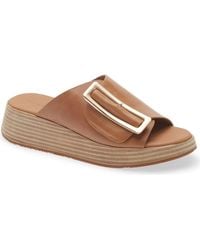 Chocolat Blu - Ela Platform Wedge Slide Sandal - Lyst