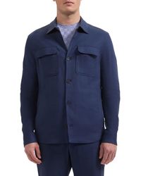 Bugatchi - Aerolinen Linen Blend Shirt Jacket - Lyst