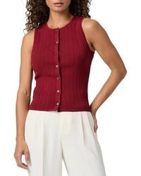 PAIGE - Leira Button Front Sweater Tank - Lyst