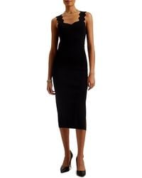 Ted Baker - Sharmay Scallop Body-con Midi Dress - Lyst