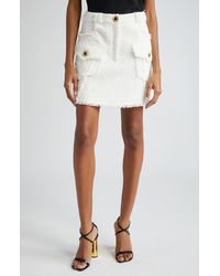 Balmain - Two-pocket Tweed A-line Skirt - Lyst