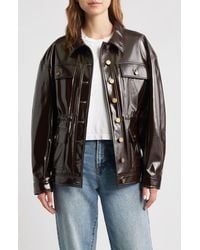 Rag & Bone - Amy Faux Patent Leather Jacket - Lyst