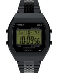 Timex - T80 Digital Stainless Steel Bracelet Watch, 36Mm - Lyst
