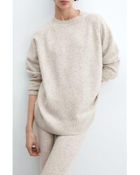 Mango - Crewneck Raglan Sleeve Sweater - Lyst