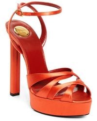 Saint Laurent - Chandelle Ankle Strap Platform Sandal - Lyst