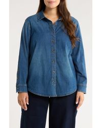 UNIVERSAL STANDARD - Chambray Button-Up Shirt - Lyst