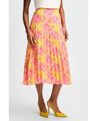 Isaac Mizrahi New York - Pleated Midi Skirt - Lyst