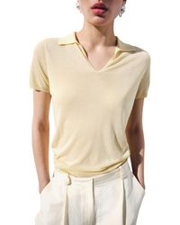 Mango - Fine Knit Polo - Lyst