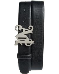 Palm Angels - Monogram Buckle Leather Belt - Lyst