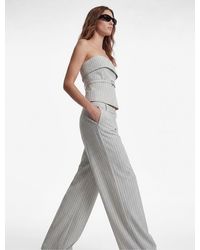 Koton - Striped Strapless Belted Top - Lyst