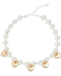 Open Edit - Heart Orb Collar Necklace - Lyst