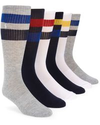 Polo Ralph Lauren - Assorted 6-pack Double Stripe Crew Socks - Lyst