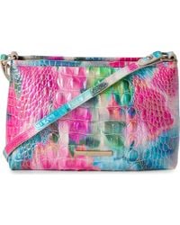 Brahmin - Lorelei Croc Embossed Leather Shoulder Bag - Lyst