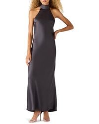 Steve Madden - Lara Satin Bias Cut Maxi Dress - Lyst