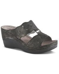 Flexus by Spring Step - Dreiser Platform Wedge Slide Sandal - Lyst