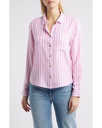 Beach Lunch Lounge - Candace Stripe Button-Up Shirt - Lyst