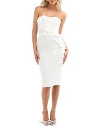 HELSI - Liliana Sequin Floral Appliqué Strapless Cocktail Dress - Lyst