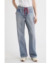 Rag & Bone - Rb Miramar Pull-On Wide Leg Cotton Terry Sweatpant Jeans - Lyst