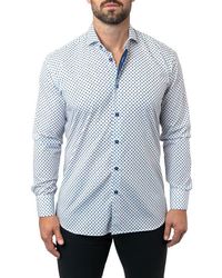 Maceoo - Einstein Dot Print Contemporary Fit Button-Up Shirt - Lyst