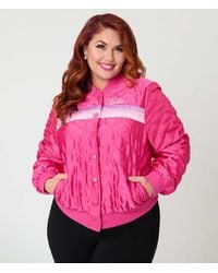 Unique Vintage - Plus Size Quilted Varsity Jacket - Lyst