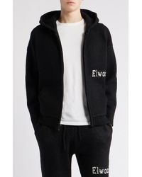 Elwood - Hooded Zip Cardigan - Lyst